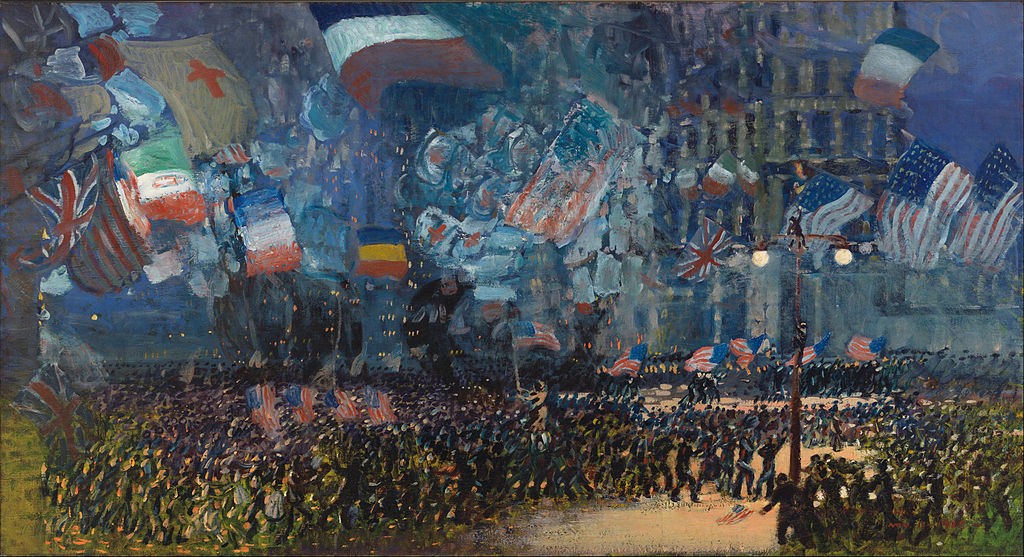George Luks, “Armistice Night,” 1918, Painting, Oil on canvas