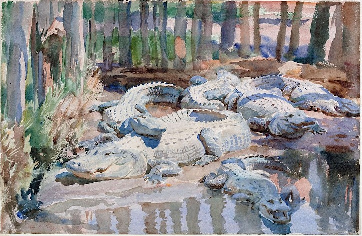 John Singer Sargent, “Muddy Alligators,” 1917, Painting, Watercolor over graphite on paper